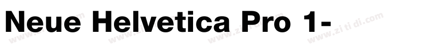 Neue Helvetica Pro 1字体转换